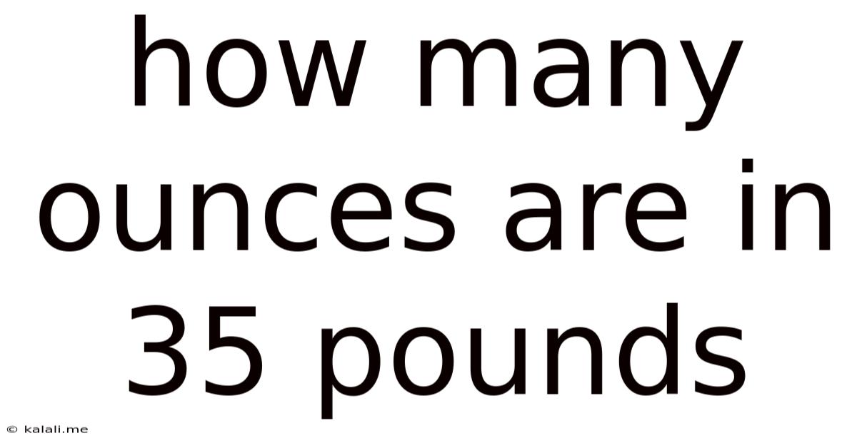 How Many Ounces Are In 35 Pounds