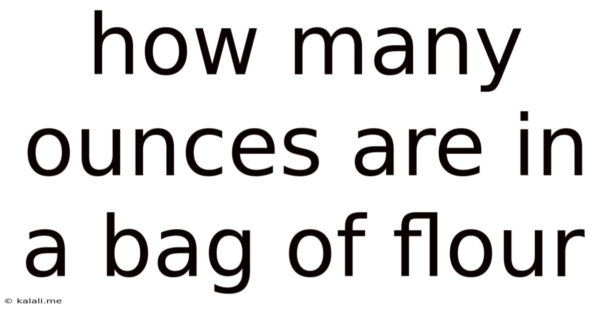 How Many Ounces Are In A Bag Of Flour