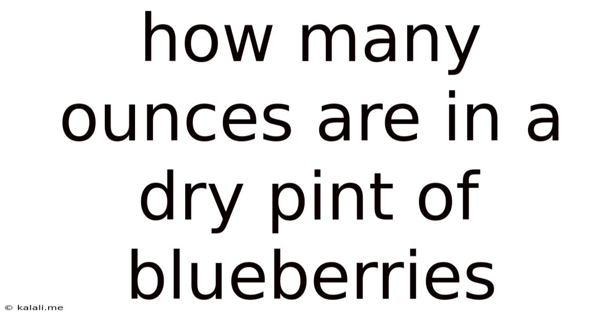 How Many Ounces Are In A Dry Pint Of Blueberries