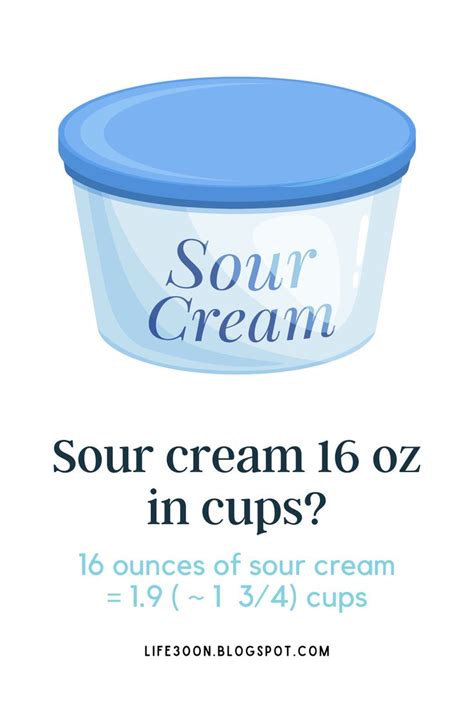 How Many Ounces In A Cup Sour Cream