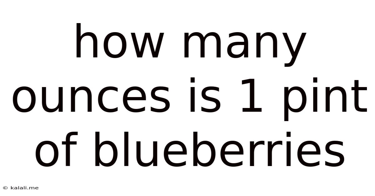 How Many Ounces Is 1 Pint Of Blueberries