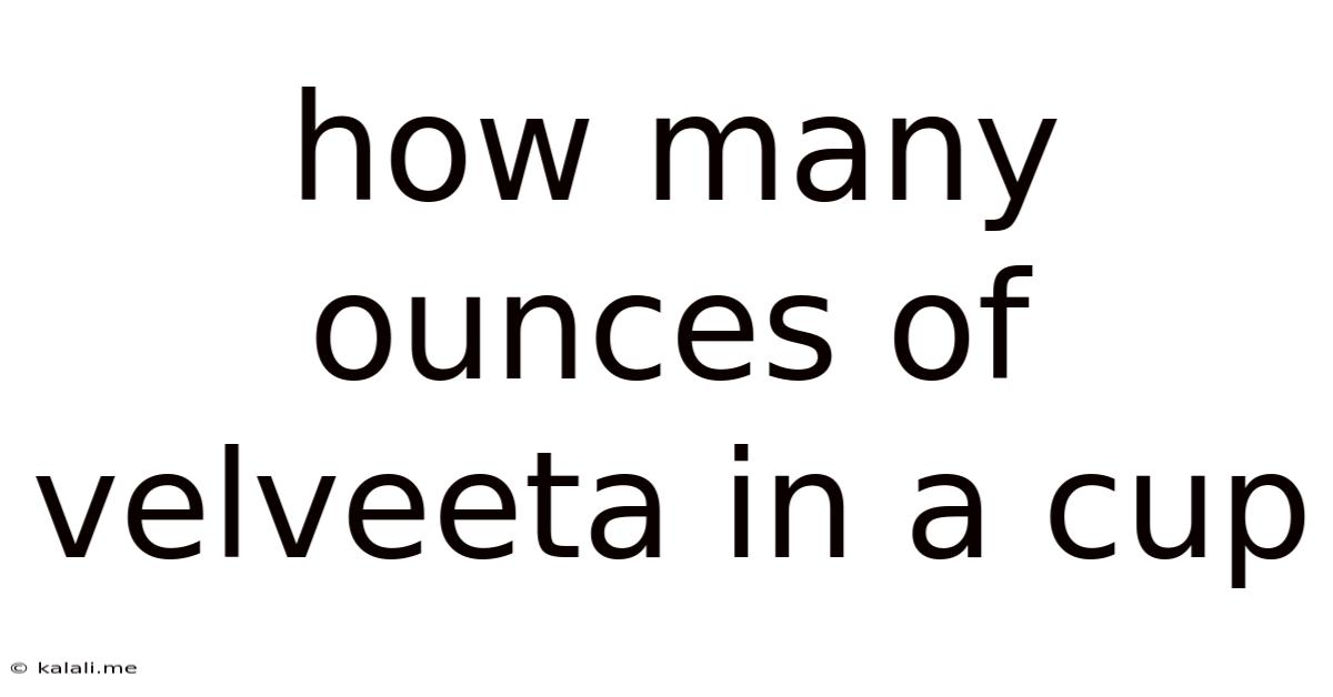 How Many Ounces Of Velveeta In A Cup