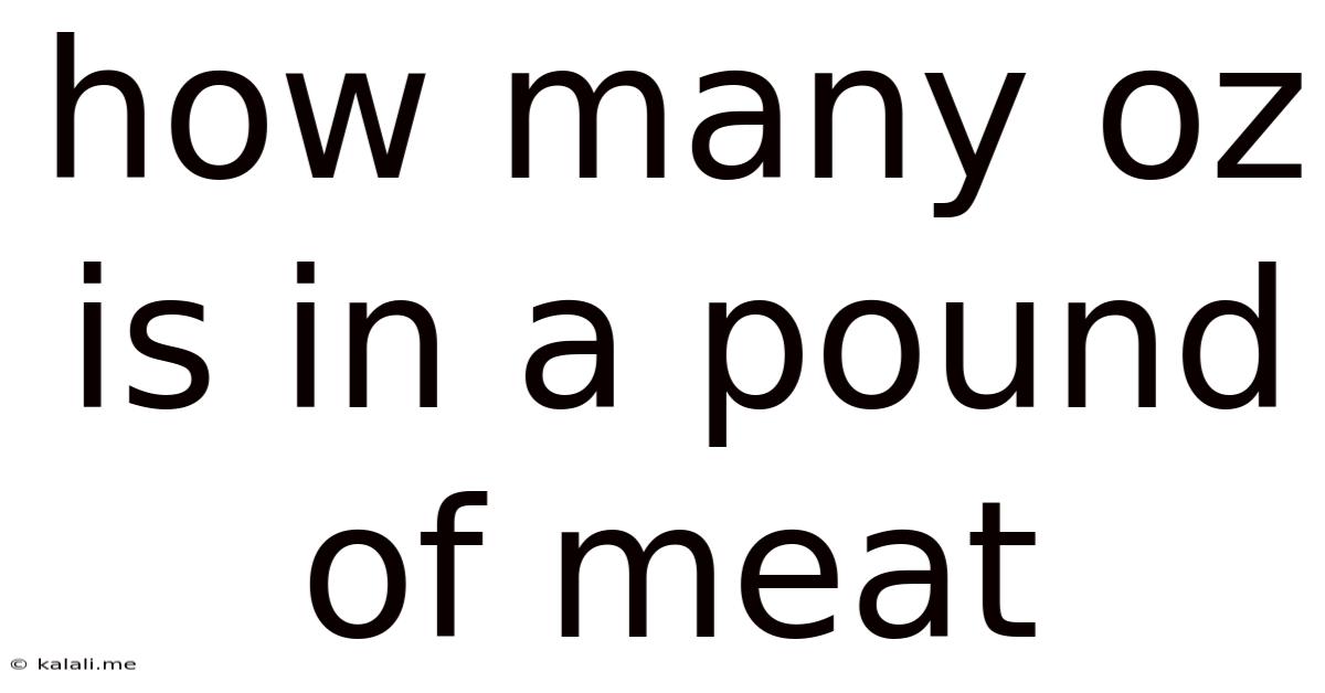 How Many Oz Is In A Pound Of Meat