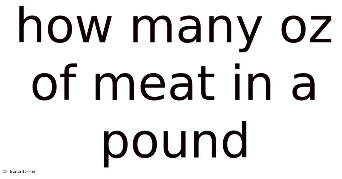 How Many Oz Of Meat In A Pound