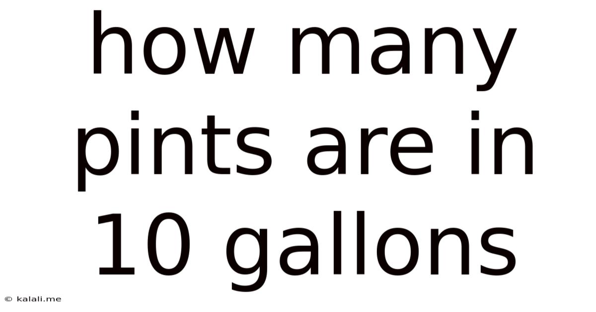 How Many Pints Are In 10 Gallons