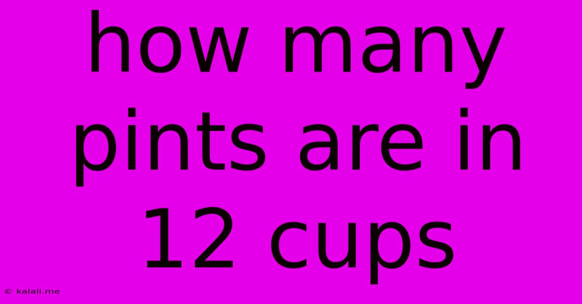 How Many Pints Are In 12 Cups