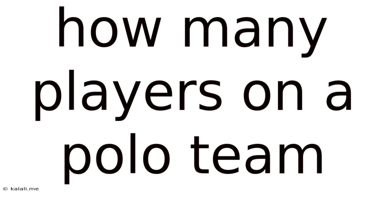 How Many Players On A Polo Team