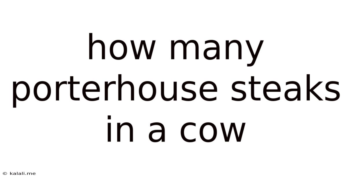 How Many Porterhouse Steaks In A Cow