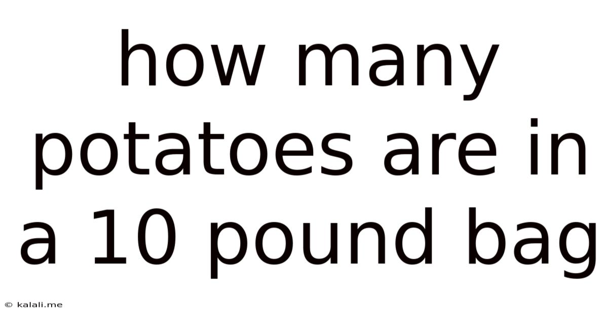 How Many Potatoes Are In A 10 Pound Bag
