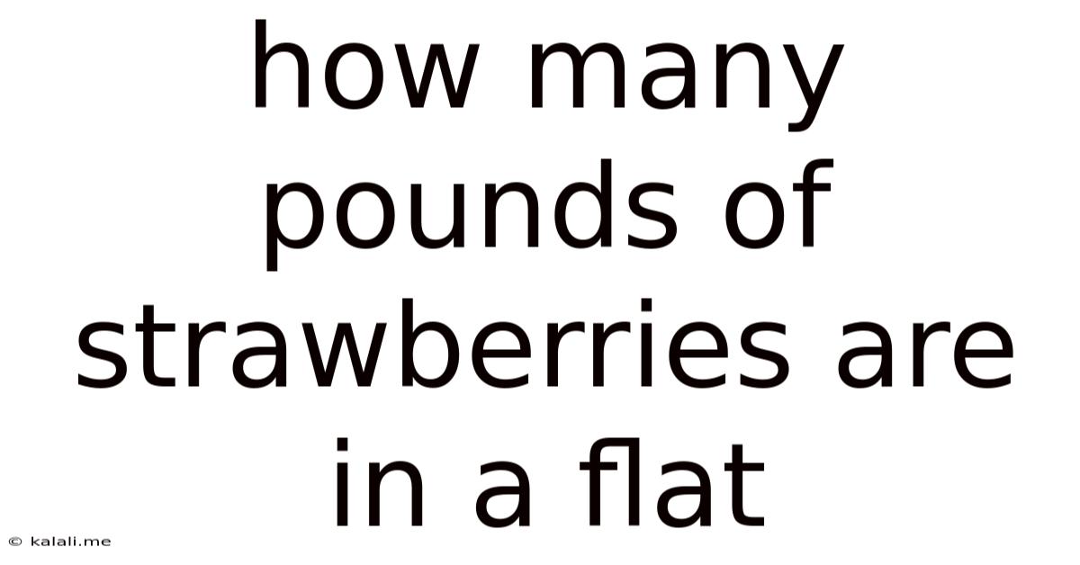 How Many Pounds Of Strawberries Are In A Flat