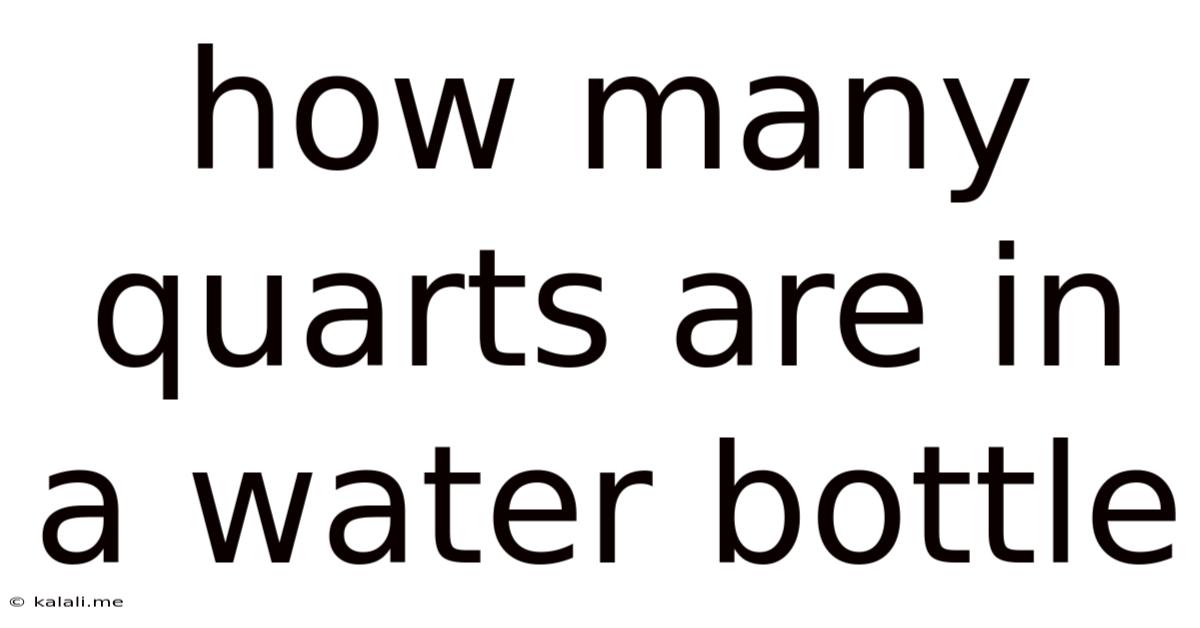 How Many Quarts Are In A Water Bottle
