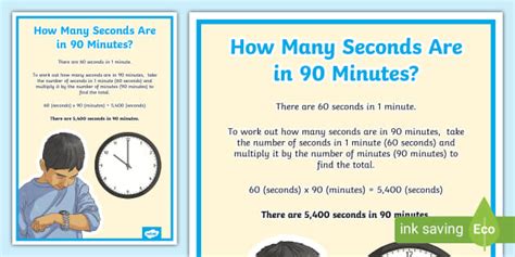 How Many Seconds Are In 90 Minutes