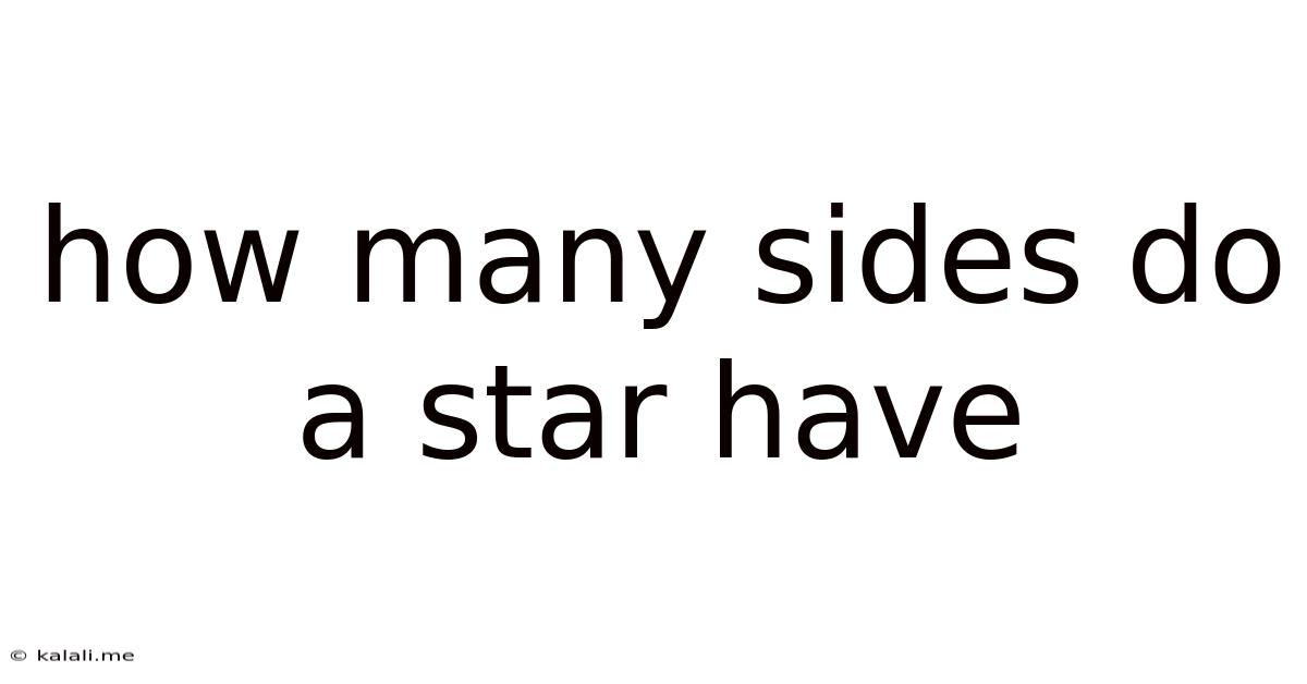 How Many Sides Do A Star Have