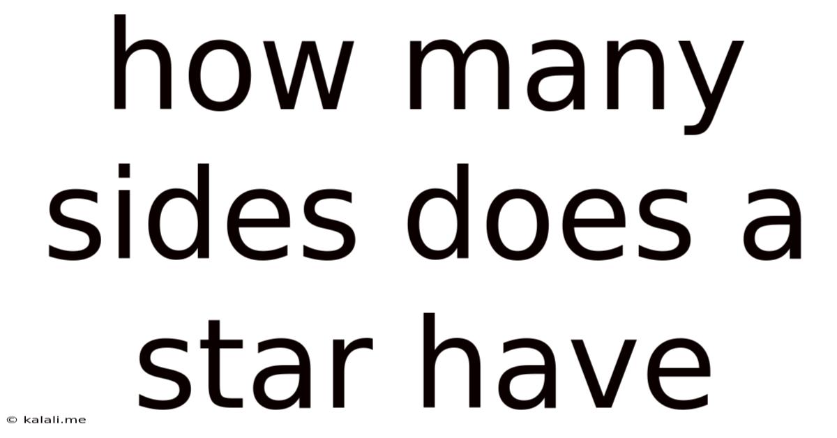 How Many Sides Does A Star Have