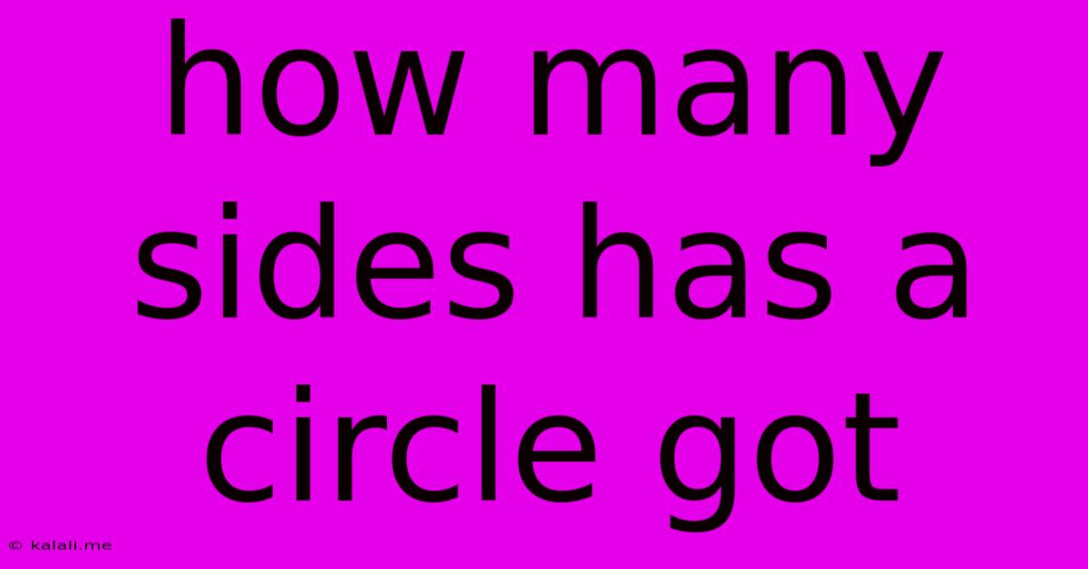 How Many Sides Has A Circle Got