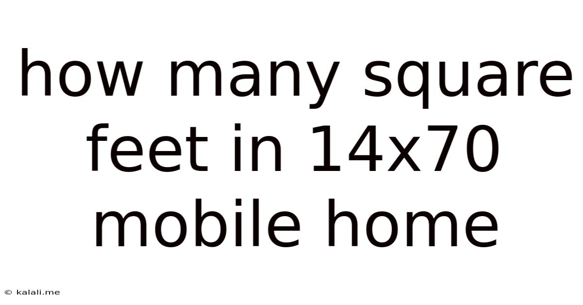 How Many Square Feet In 14x70 Mobile Home