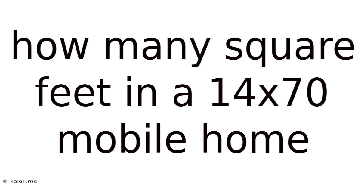 How Many Square Feet In A 14x70 Mobile Home
