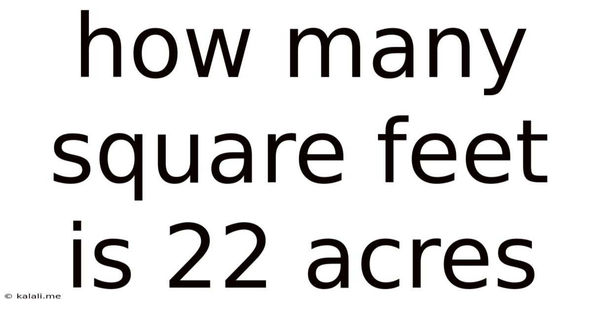 How Many Square Feet Is 22 Acres