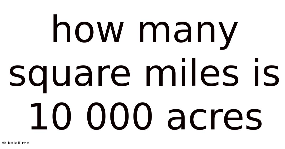 How Many Square Miles Is 10 000 Acres