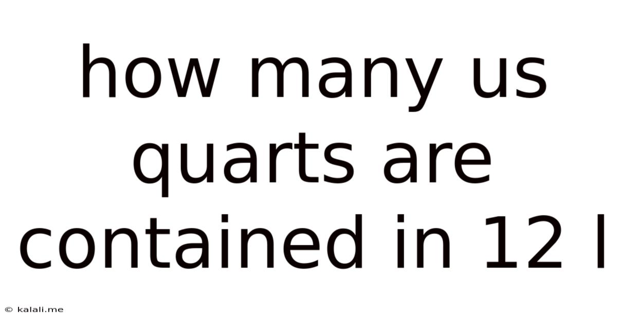 How Many Us Quarts Are Contained In 12 L