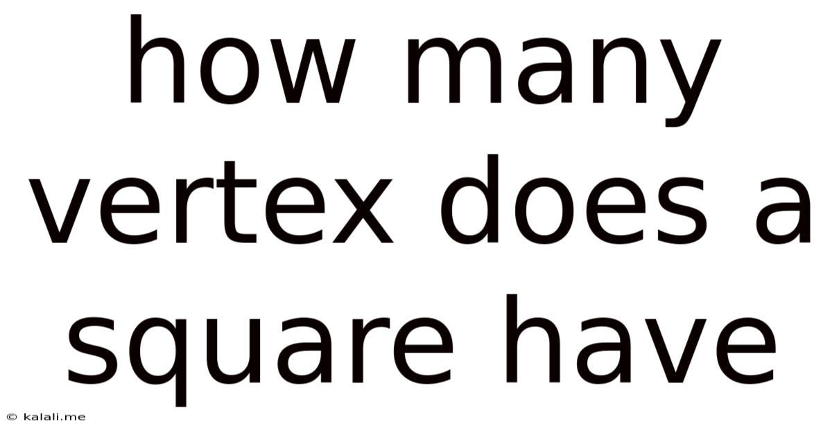 How Many Vertex Does A Square Have