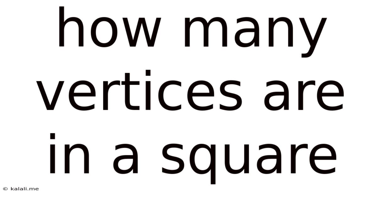 How Many Vertices Are In A Square
