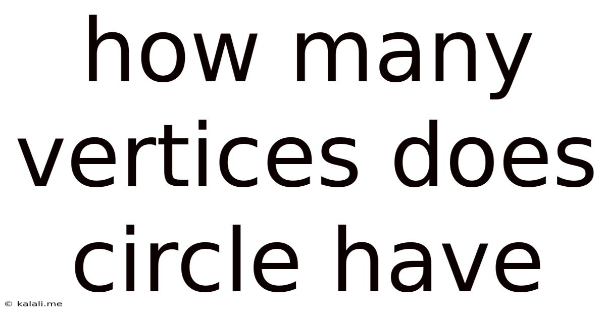 How Many Vertices Does Circle Have