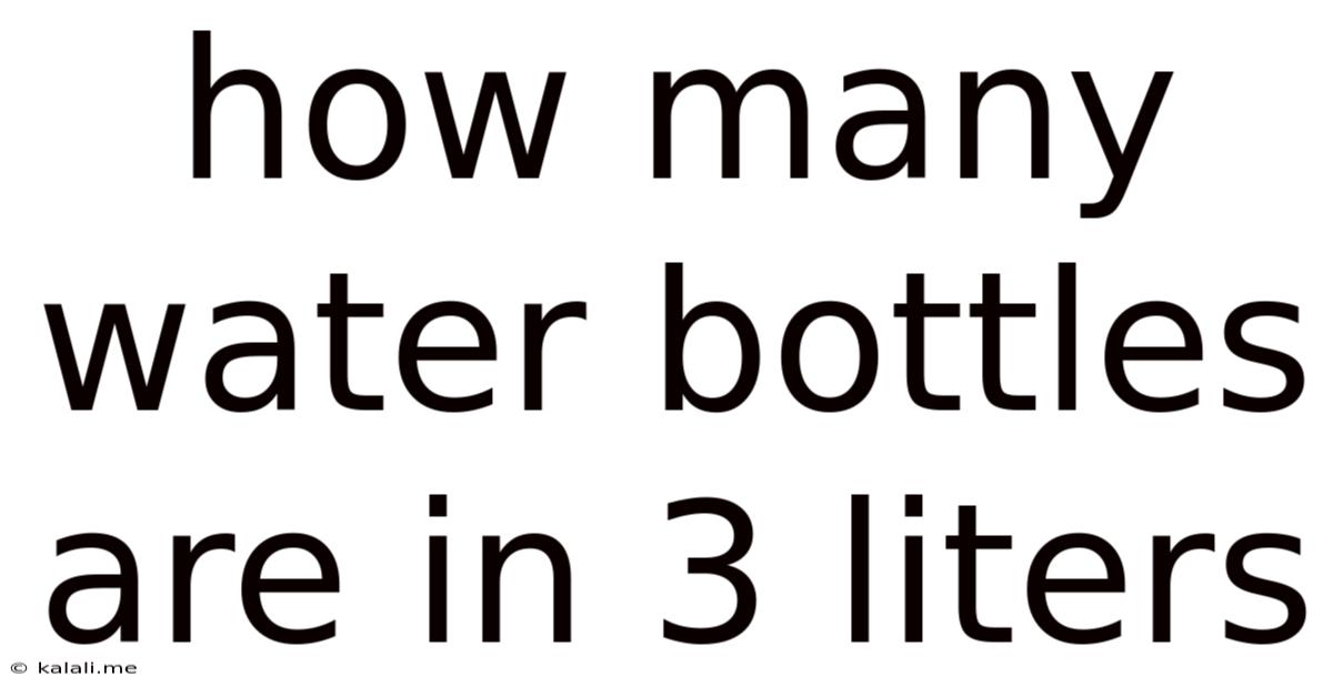 How Many Water Bottles Are In 3 Liters