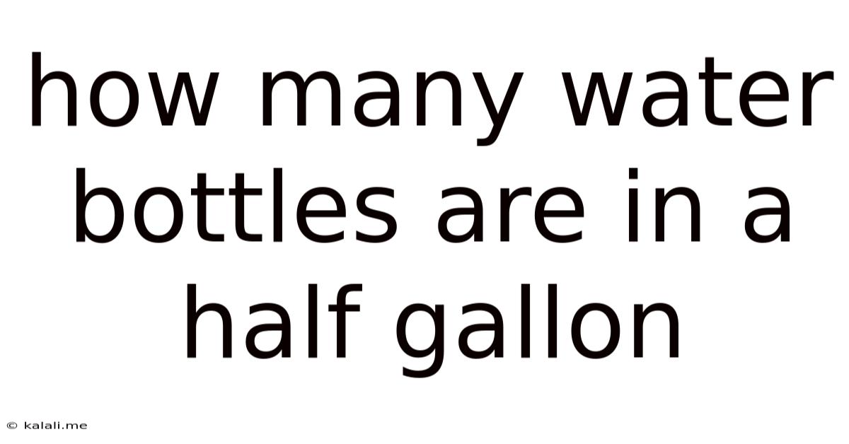 How Many Water Bottles Are In A Half Gallon