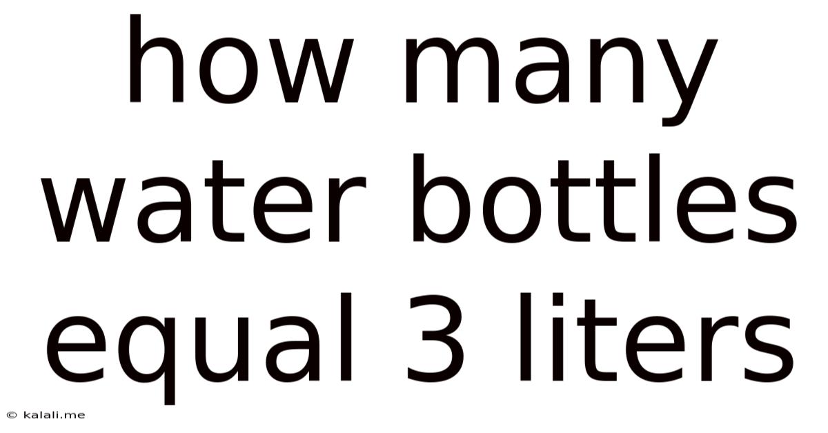 How Many Water Bottles Equal 3 Liters