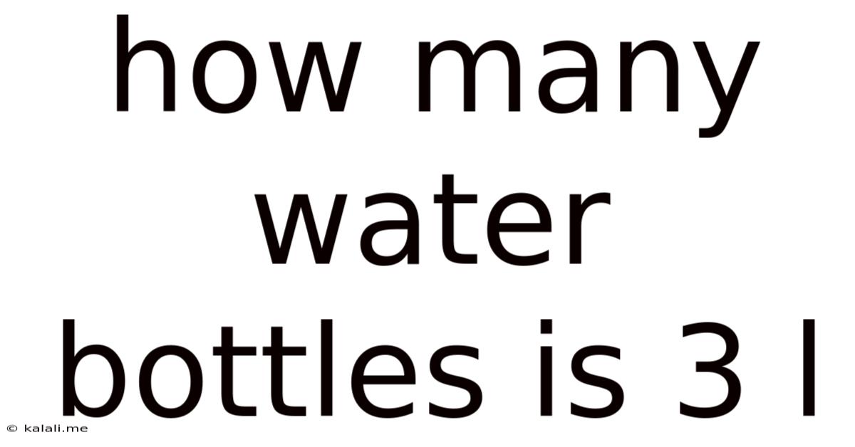 How Many Water Bottles Is 3 L