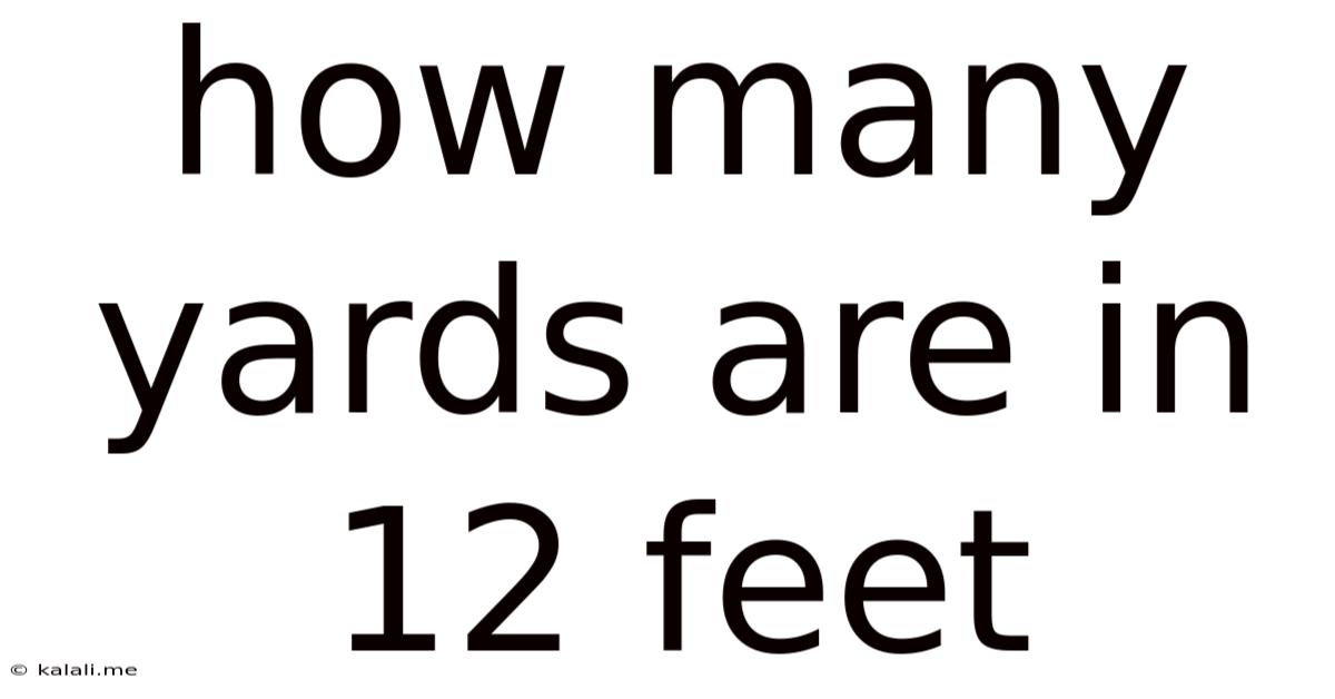 How Many Yards Are In 12 Feet