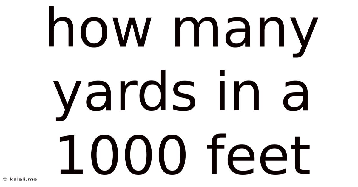 How Many Yards In A 1000 Feet