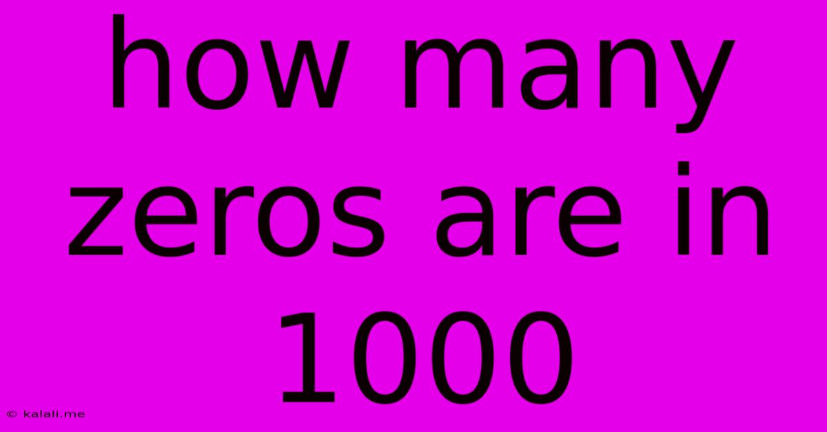How Many Zeros Are In 1000