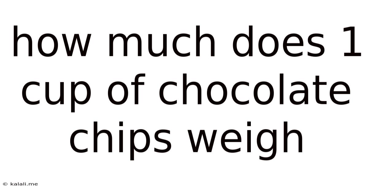 How Much Does 1 Cup Of Chocolate Chips Weigh