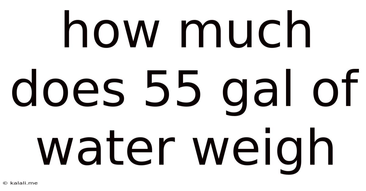 How Much Does 55 Gal Of Water Weigh