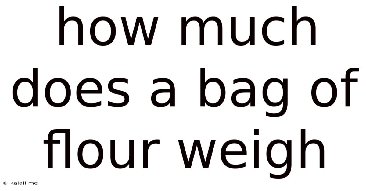 How Much Does A Bag Of Flour Weigh