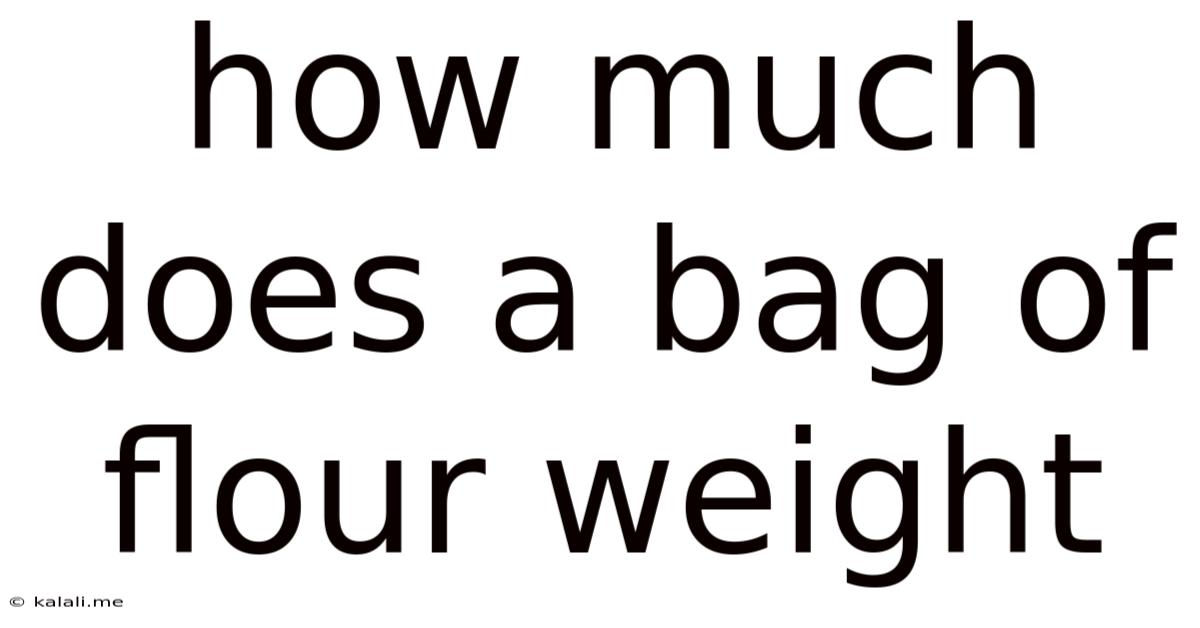 How Much Does A Bag Of Flour Weight