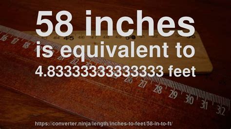 How Much Feet Is 58 Inches