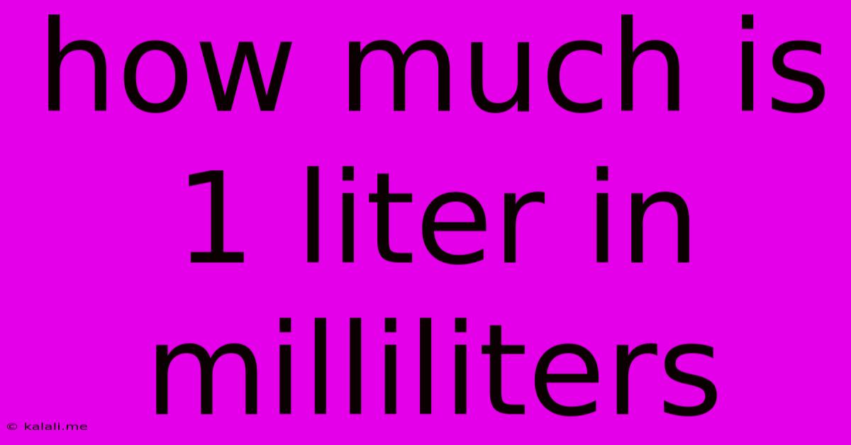 How Much Is 1 Liter In Milliliters