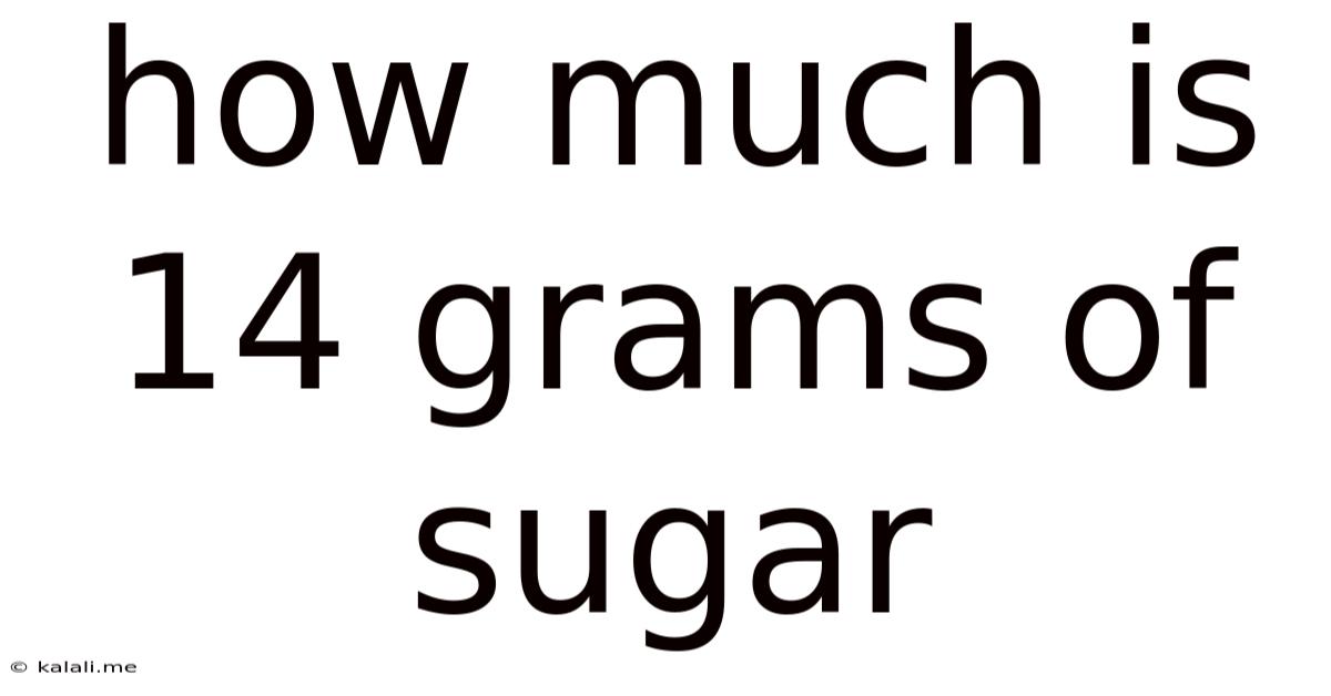 How Much Is 14 Grams Of Sugar