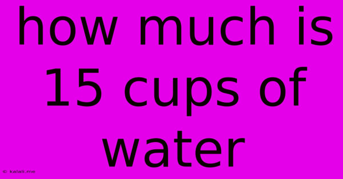How Much Is 15 Cups Of Water