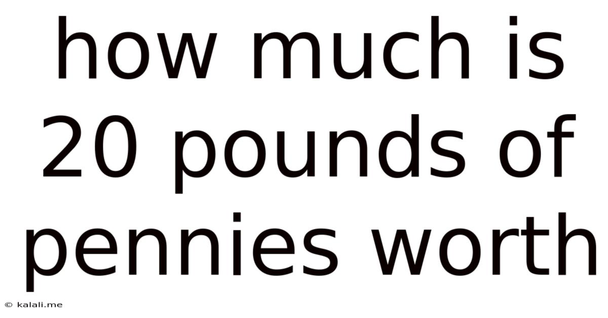 How Much Is 20 Pounds Of Pennies Worth