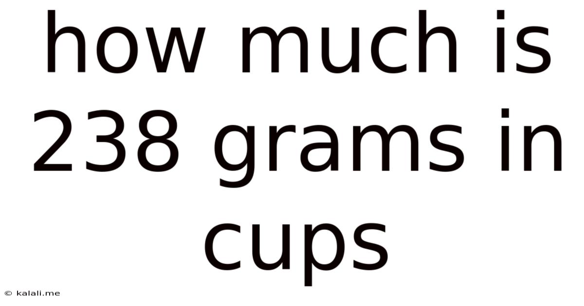 How Much Is 238 Grams In Cups