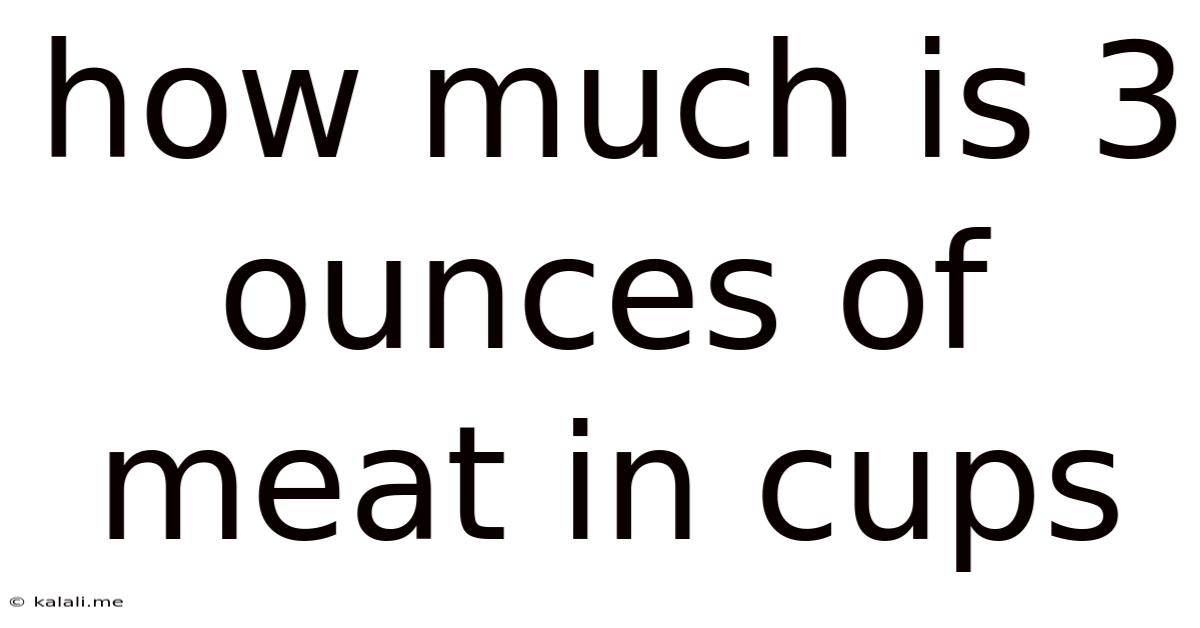How Much Is 3 Ounces Of Meat In Cups