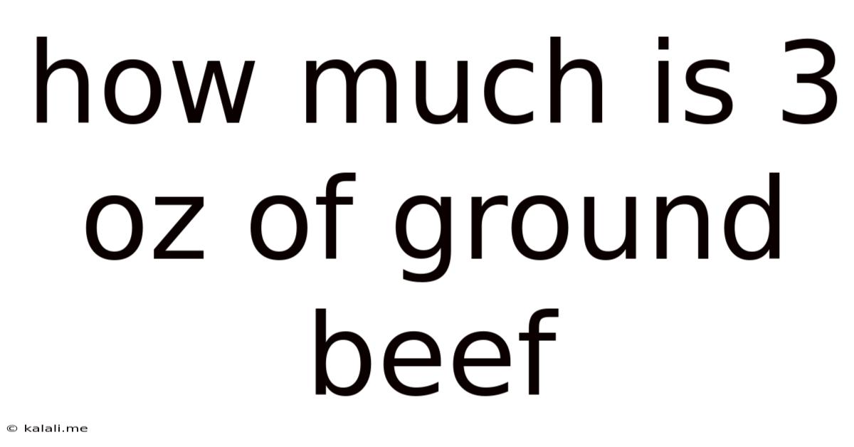 How Much Is 3 Oz Of Ground Beef