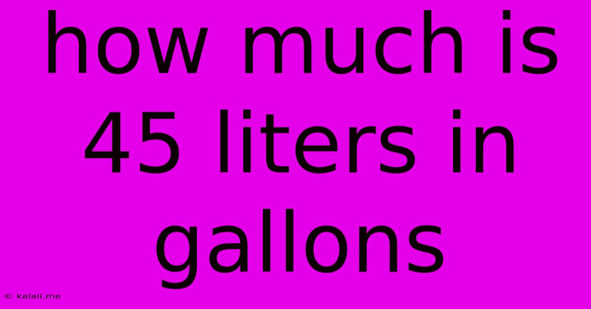 How Much Is 45 Liters In Gallons
