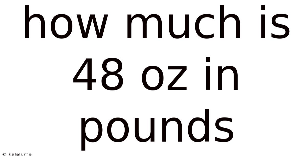 How Much Is 48 Oz In Pounds