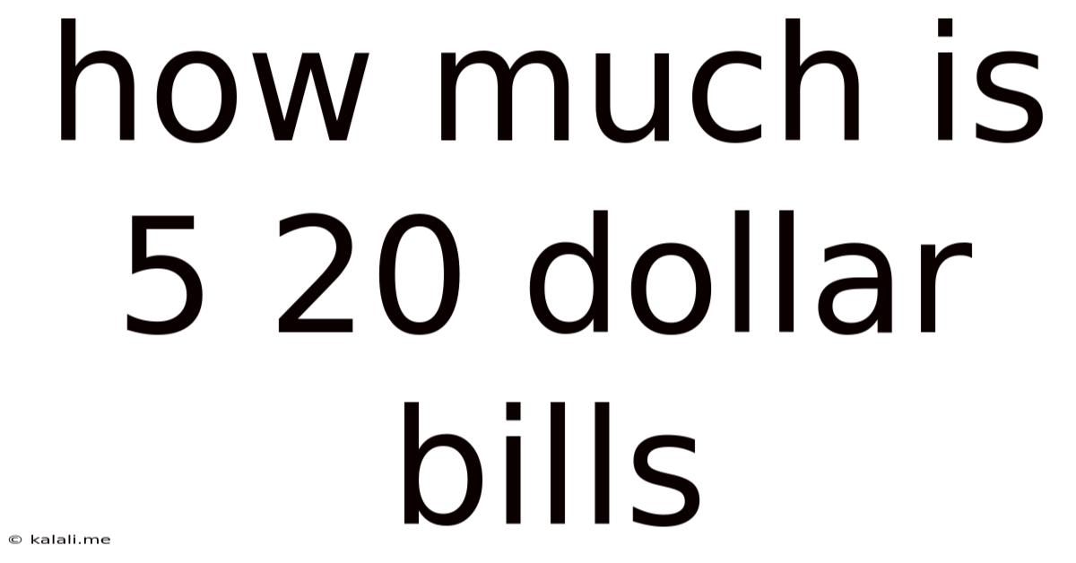 How Much Is 5 20 Dollar Bills