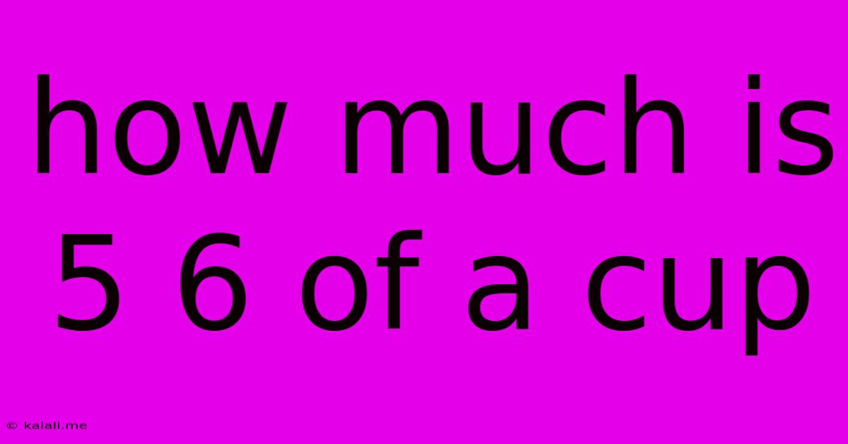 How Much Is 5 6 Of A Cup